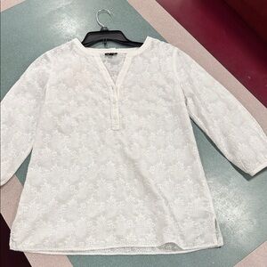 Talbots White Lace Top